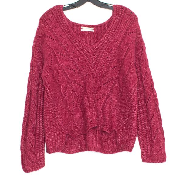 Anthropologie Sweater Cottage Oversize Chunky Cozy Dark Academia Boho Fall Small - Picture 1 of 2